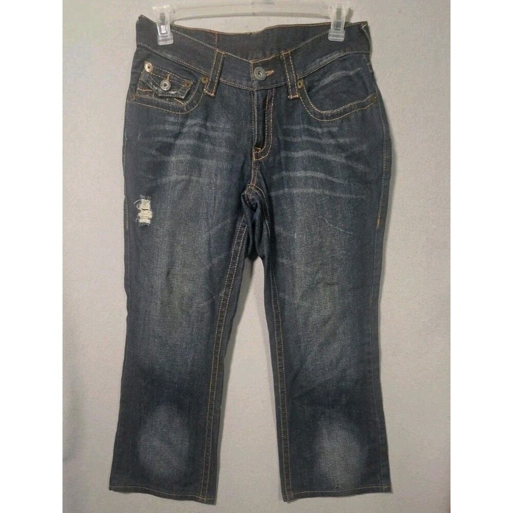 True Religion Billy Big T Bootcut Jeans Womens 32x28 (Tag 34) Blue Distressed